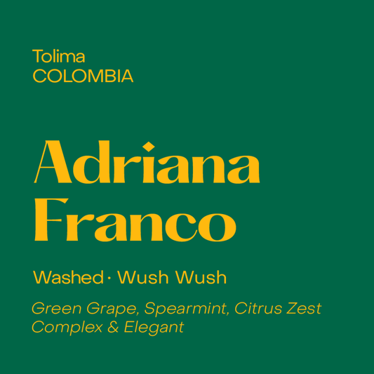 Colombia Adriana Franco Espresso, Washed Wush Wush