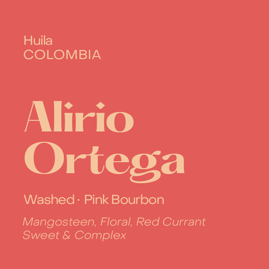Colombia Alirio Ortega Espresso, Washed Pink Bourbon