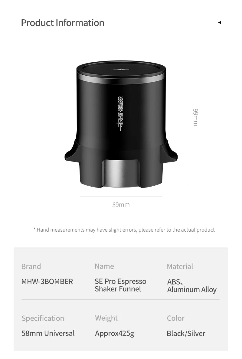 SE Pro Espresso Shaker Funnel