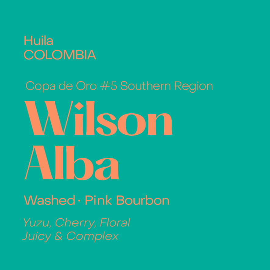Colombia Wilson Alba Copa de Oro Southern Region #5, Washed Pink Bourbon