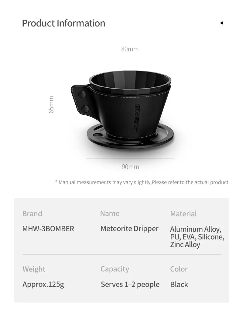 Meteorite Dripper-Obsidian Black
